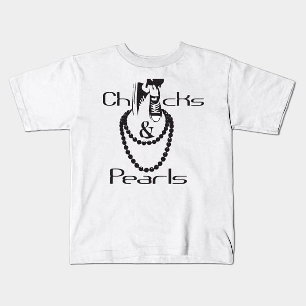 chucks & pearls Kids T-Shirt by SBC PODCAST